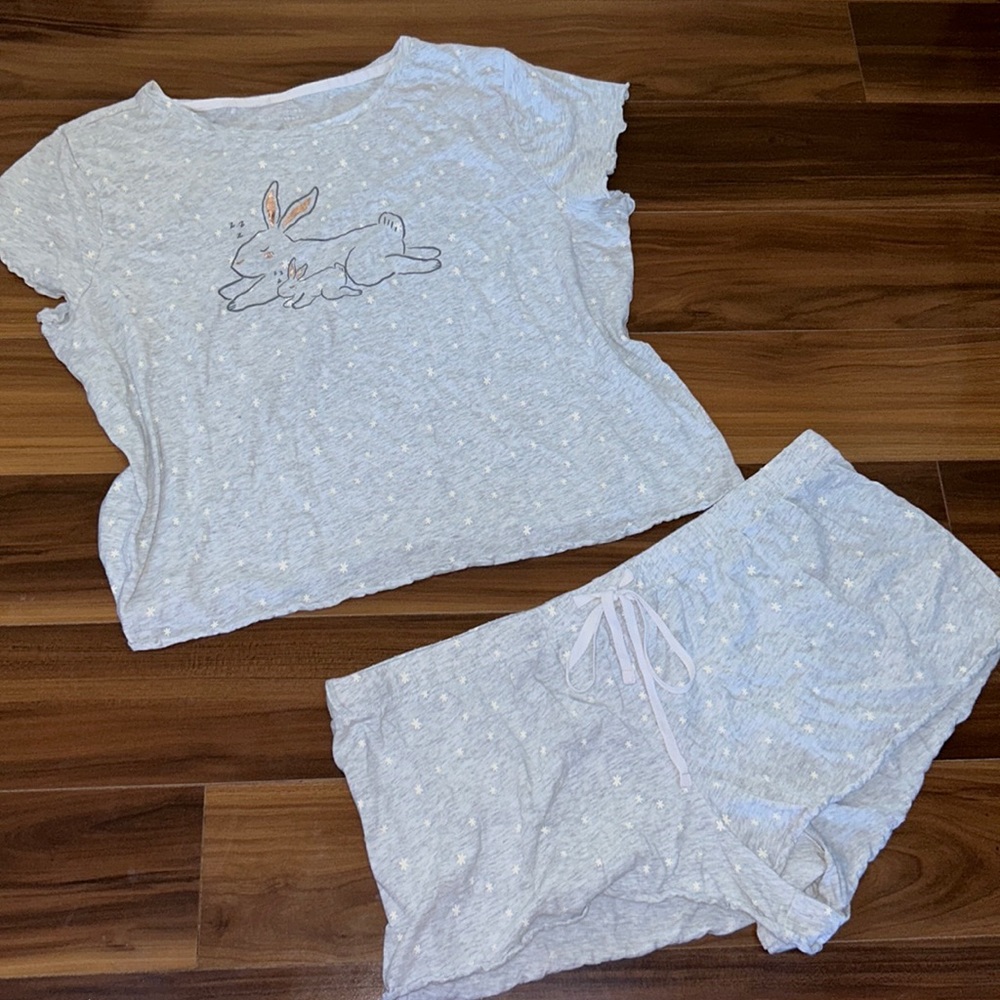 XXL LC Lauren Conrad Bunny grey pajama set